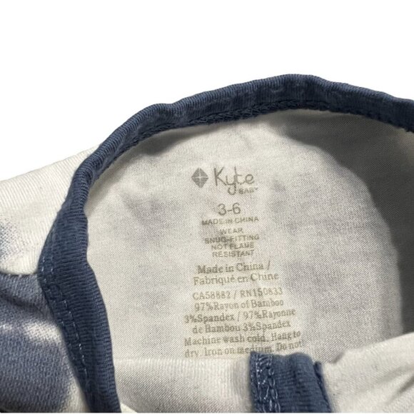 Kyte Baby 3-6m Bamboo Steele Riptide Snap Romper Sleeper - Picture 5 of 5